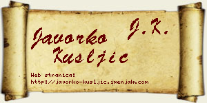 Javorko Kušljić vizit kartica